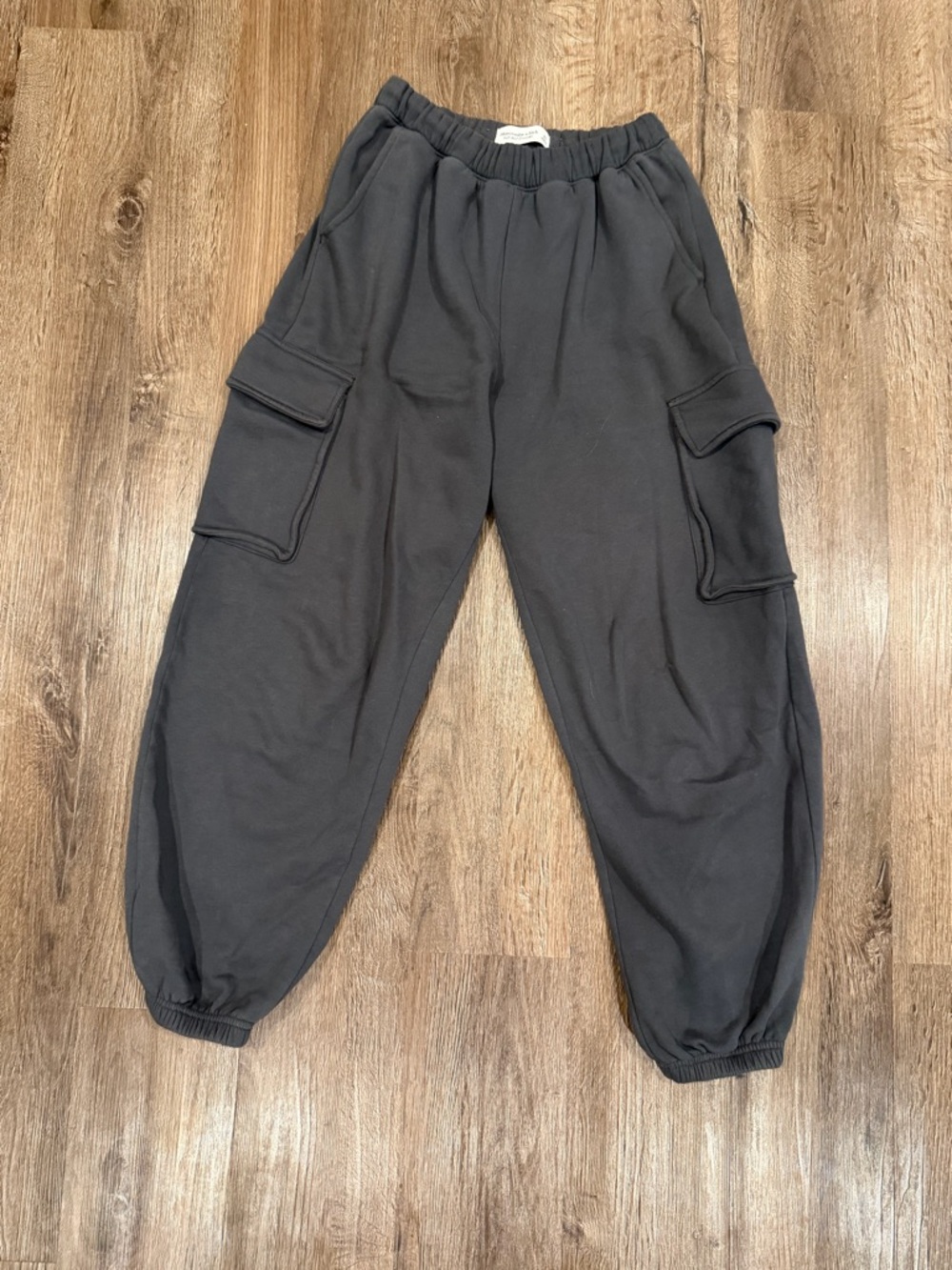 Abercrombie & Fitch Charcoal Gray Elastic Waist Sweatpants